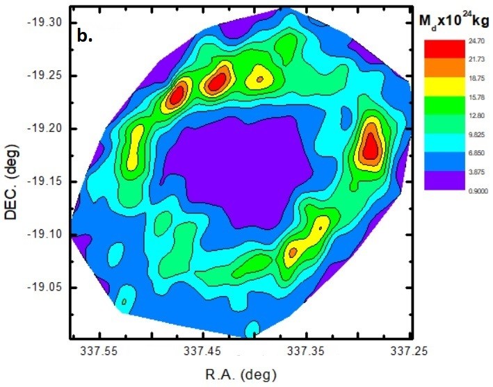 AKARI temperature and mass contour plots